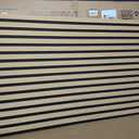 TONOR Wood Slatwall Panels, 4 Pack 47.2" x 23.6"/ 120 x60cm(31ft) Acoustic Wall Panels, Wood Slat Acoustic Panels for Noise Cancelling and Wall Dcor Living Room, Bedroom, Home Decor, Office, Teak