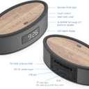 Bluetooth Clock Radio Speaker Aesthetic Design with Phenomenal Sound Quality, Built-in Sound Machine, FM Radio, USB, AUX, Dual Music/Radio Alarms