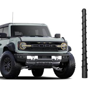 7" Bronco Short Antenna, Compatible with Ford Bronco Full Size and Sport All Models 2021-2023 2024 2025 2026, Good Reception, Black, 7 Inch Spiral AM FM Radio Antenna, for Bronco Accessories 2021-26