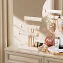 Abiglifty 3 Tier Necklace Holder Display, Jewelry Organizer, Jewelry Stand, Bracelet Display, Necklace Organizer, Bracelet holder, Jewelry Display for Necklace, Watches, Rings, Beige