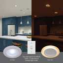 HALO RL 6 in Recessed LED Canless Dual Mode Night Light and Downlight, 1000 Lumens, Selectable CCT 2700K-5000K, Dim to Warm Technology, Matte White - RLNL6109FSD2W1EWHDM