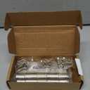 KNOBWELL 3 Pack 4 Inch Door Hinges Satin Nickel Rounded Door Hinges 4" x 4" with 5/8" Corners for Interior & Exterior Doors