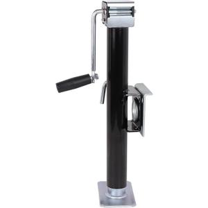 NBJINGYI 5,000 lbs Heavy Duty Trailer Jack, Weld-On Pipe Mount Swivel Jack with 15" Lift Range, Ergonomic Side Wind Handle and Foot Plate, Corrosion-Resistant Black E-Coat Finish