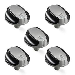Atgestore 72731 700834 Cooktop Knobs Replacement for Dacor Samsung Stove Parts PGM365-1S/NG Dacor Gas Range Parts Stove Top Knobs Black Plastic Burner Control Knobs 5 Pcs