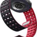 Bandletic Magnetic Silicone Band Compatible with Samsung Galaxy Watch 8 40mm 44mm / Watch 8 Classic 46mm 2025, No Gap Soft Breathable Replacement Strap for Men Women, Black/Red