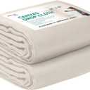 Canvas Drop Cloth for Painting 9x6 feet Pack of 2-8oz Painters Drop Cloths for Painting - All Purpose Canvas Tarps for Floor & Furniture Protection - Recycled Cotton Fabric