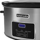8-Quart Digital Programmable Slow Cooker with Timer - Small Kitchen Appliance for Family Dinners - Serves 10+ People - Heat Settings: Keep Warm, Low and High