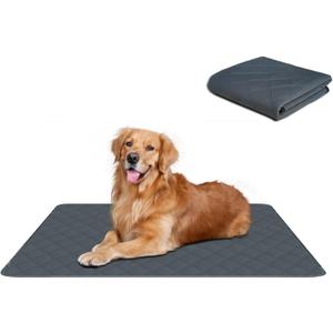 RIOUSSI Washable Pee Pads for Dogs, Reusable, Absorbent, Leakproof, Non Slip Pet Puppy Pads for Potty Training. Dark Gray, 36x72 Inch(1pack) (36"x72"(1pack))