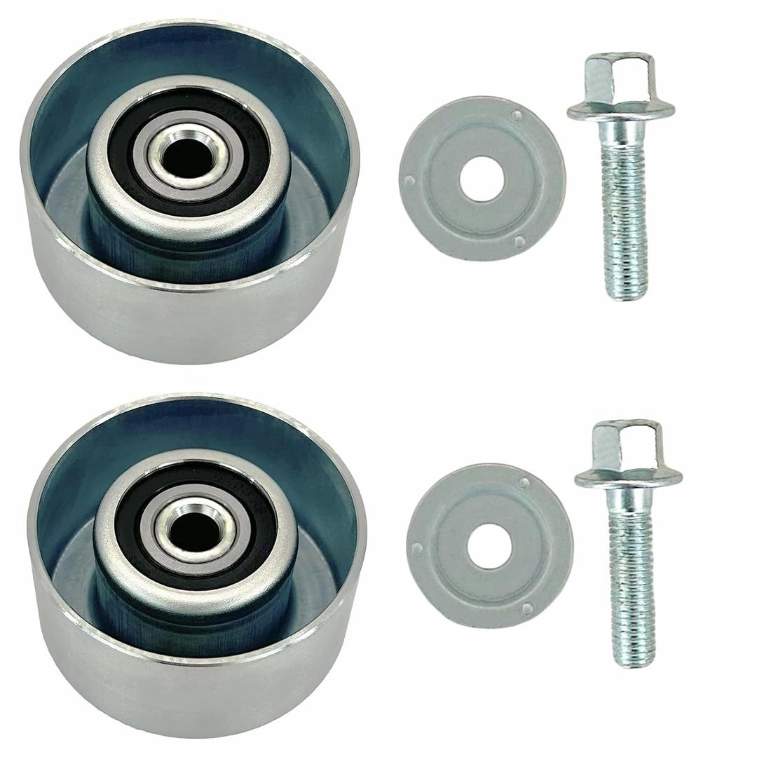 Pully Idler 2 Pack Kit for Toyota Lexus 2008-2017 Drive Belt Tensioner Pulley for Toyota Crown Saloon Venza Reiz FJ Cruiser 0187-GSU45 16620-31031
