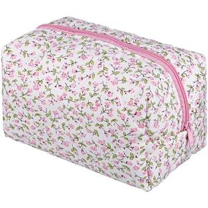 GALPADA Floral Makeup Bag Travel Cosmetic Organizer with Secure Zipper Lightweight Makeup Pouch for Women Perfect for Daily Touch-Ups, Pack of 2