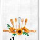 Nan's Kitchen Towel - Tea Towel Kitchen Decor Sunflower Watercolor - Nan's Birthday Gift - New Home Gift - Kitchen Soft and Absorbent Kitchen Tea Towel