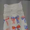 Coquette Bows Red White Blue USA Flag 4th Of July Women Girl T-Shirt