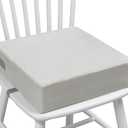 Eiury Toddler Booster Seat Dining Table Kitchen Chair, Waterproof Anti-Scratch PU Cushion, Non-Slip Bottom, Adjustable Buckle Straps, Easy Clean Portable Seat Cushion (Light Gray)