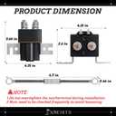 48V Club Car Solenoid, 4 Terminal Solenoid Coil for Club Car 1995-up DS & 2004-2008 Precedent Electric Golf Cart, Golf Cart Coil Solenoid with Resistor Replace OEM# 101908701 102774701