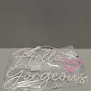 Hello Gorgeous Neon Signs Light for Wall Decor, LED Neon Lights for Home Birthday Backdrop Bacelorette Party Wth Dimmable Switch 22'' (Warm White+Pink Heart)