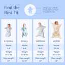 SleepingBaby Bamboo Zipadee-Zip Transition Swaddle - EverSoft Starfish Design Breathable Wearable Blanket with Two-Way Zipper, Small (4-8 months), Peach Fuzz