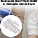 16pcs Drywall Repair Clips, Stainless Steel Dry Wall Fastener Clip with 32 Screws Patch Kit for Repairing Damaged Walls Fits 1/2" and 5/8" Panels (Silver)