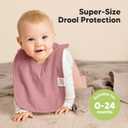 KeaBabies 8-Pack Bibs for Baby Girl, Boy - Pullover Large Baby Bibs for Drooling and Teething Infant, Newborn, Soft & Absorbent Organic Cotton, Long Torso Coverage Keep Toddler Clean & Dry (Dahlia)