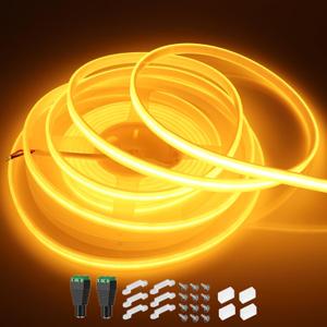 LEDENET COB LED Strip Lights Waterproof IP67 Golden Yellow 2200K DC12V 16.4ft/5m 480LEDs/m Super Bright LED Tape Lights for Outdoor Cabinets Bar DIY Lighting