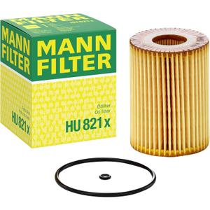 Mann Filter HU 821 x Cartridge Oil Filter Replacement Compatible With Mercedes-Benz Sprinter 2500, Sprinter 3500, Sprinter 3500XD, Sprinter 4500