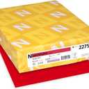 Neenah Astrobrights Premium Color Card Stock, 65 lb, 8.5 x 11 Inches, 250 Sheets, Re-Entry Red