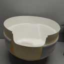 Good Pet Stuff Hidden Cat Litter Box Enclosure with Artificial Plant, Decorative Round Planter, Removable Tray, Charcoal Filter Odor Control, Easy-to-Clean, Made in USA, Essentials Kit, White