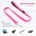 Colaseeme Light Up Dog Leash, LED Pet Leashes USB Rechargeable, Glow Safety Dogs Lights at Night (4FT,Pink)