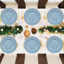 Light Blue Charger Plates, 13" Round Chargers for Dinner Plates, Plastic Chargers for Parties, Table Setting, Holidays, (Set of 6)
