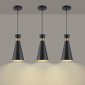 2026 New 3 Pack Pendant Lights Kitchen Island Black Gold, 5.9" Mini Modern Island Lights for Kitchen Pendant Light fixtures Adjustable Hanging Small Farmhouse Kitchen Island Lighting for Sink Bar