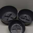 KPUVX 8/10/12 inch Plant Pot Hanging Planters Self Watering Pots for Indoor Plants, 3 Pack Plastic Hanging Basket with Removable Tray for Home Garden Porch Balcony Patio Decor (Black)