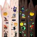 3 x Luminous Halloween Temporary Tattoos for Kids Halloween Party Favors, 10 Sheets Glow in The Dark Halloween Decorations Tattoos for Kids, 100 Styles Glow Tattoos Stickers for Goodie Bag Fillers