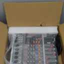 Depusheng DX6 Professional Mixer Sound Board Console 6 Channel Desk System Interface Digital USB MP3 Input 48V Phantom Power Stereo DJ Studio FX Steel Chassis,Black Bluetooth USB Audio Mixer for PC