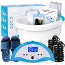 Ionic Foot Bath Detox Machine, Ion Foot Spa Machine for Home Use, Include Detox Foot Bath Soak Tub, Massage Slippers, Heating Waist Belt, 2 Super Ion Arrays, Perfect for Seniors/Parents