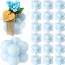 MTLEE Mini Bubble Candles Wedding Favors Gifts for Guests 1.57" x 1.38" Bubble Candles with Cards Dried Flowers DIY Gift Set for Baptism Party Bridal Shower Thank You Gifts(Blue,30 Sets)
