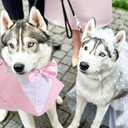 AOFITEE Dog Tuxedo for Large Dogs, Formal Dog Suit and Tie, Gentle Dogs Wedding Party Suit Bow Tie Shirt, Pet Wedding Outfit with Detachable Bowtie Collar for Christmas Halloween Dress Up, Light Pink XL