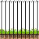 AHRLHR 10 Pack String Light Poles,Poles for Outdoor String lights10 Ft Metal Poles with Fork for Outdoor String Lights,Outdoor Light Poles with Fork,Patio,Deck,Backyard