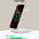 GEEKERA 3 in 1 Wireless Charging Station for Apple, Fast Wireless Charger Stand Dock for iPhone 17 16 15 14 13 12 11 Pro Max Plus XR XS X, Apple Watch Ultra/11/10/9/SE/8/7/6/5/4/3/2, AirPods Pro/4/3/2