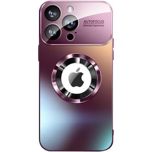 Magnetic Design for iPhone 14 Pro Max Case,[Compatible with MagSafe][Military Grade Drop Protection]Camera Lens Protector Cover Logo View Dust-Proof Matte Shockproof Protective Cover,Wine Red