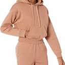 Amazon Essentials Womens Hoodies - Crop Pullover Sweatshirt (Available in Plus Size) (Brown, XL)