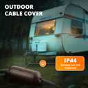 QUOBAS Outdoor Extension Cord Cover, Weatherproof Electrical Connection Box with Lockable Latches and Mounting Holes for Outdoor Sockets, Plugs, Outlets, Holiday Lighting, Power Tools, Brown