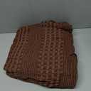 Cooling Waffle Blanket Twin Size, Cotton Bed Throw for Summer | Brown 66X90, Rayon Derived from Bamboo, Soft Lightweight Throws for Hot Sleepers, Breathable Comfort for Couch Sofa, Twin XL