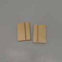 UNIQOOO 3.5" Birch Wood Stand for Monthly Desk Calendar, Wooden Block Base, Cardstock Holder, For Office Home Retail Reception Decor, Photo Display, 2 Pack