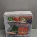 Pomeat 10 Pack Fridge Organizer, Stackable Refrigerator Bins with Lids, BPA-Free Produce Fruit Storage Containers for Fridge, Clear for Food, Drinks, Vegetable