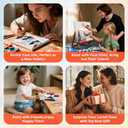 4 Pack Paint by Numbers Kits for Adults Kids Beginner, Christmas Easy Framed Adults Paint by Number Kits on Wooden Framed Canvas, DIY Acrylic Color Painting by Number for Home Decor Gift 8x8 Inch