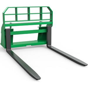 YITAMOTOR 4000lbs Universal Skid Steer Pallet Fork Attachment, 46" Pallet Fork Frame with 48" Fork Blades, Quick Attach Pallet Fork for Tractors Loaders (Green)