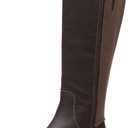Clarks Women's Opal Glow Knee High Boot (5, Dark Brown Leather)
