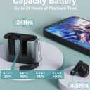 BT12 Wireless Earbuds, Metal Bluetooth 5.3 Wireless Earphones, Stereo in-Ear Bluetooth Headphones with Charging Case, 24H Playtime, Built-in ENC Microphone for Samsung Android iPhone