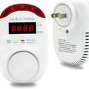 Natural Gas and Carbon Monoxide Detector, Plug-in Combo Carbon Monoxide and Gas Detector, 2 in 1 CO Detector and Combustible Gas Detector, Propane, Gas Leak Detector for Kitchen/Home1Pack