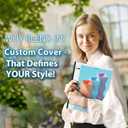 WOT I 1 Inch Telescoping 3 Ring Binder, Expandable Flexible Binder with Customizable Front Cover & Clear Catalog Pocket, Holds 225 Sheets, School Office Supplies, White