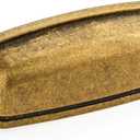 khtumeware 10 Pack 3 inch (76 mm) Vintage Drawer Pulls Antique Brass Cabinet Cup Pulls Cabinet Hardware Kitchen Cabinet Handles Bin Cup Pulls for Kitchen Cabinets